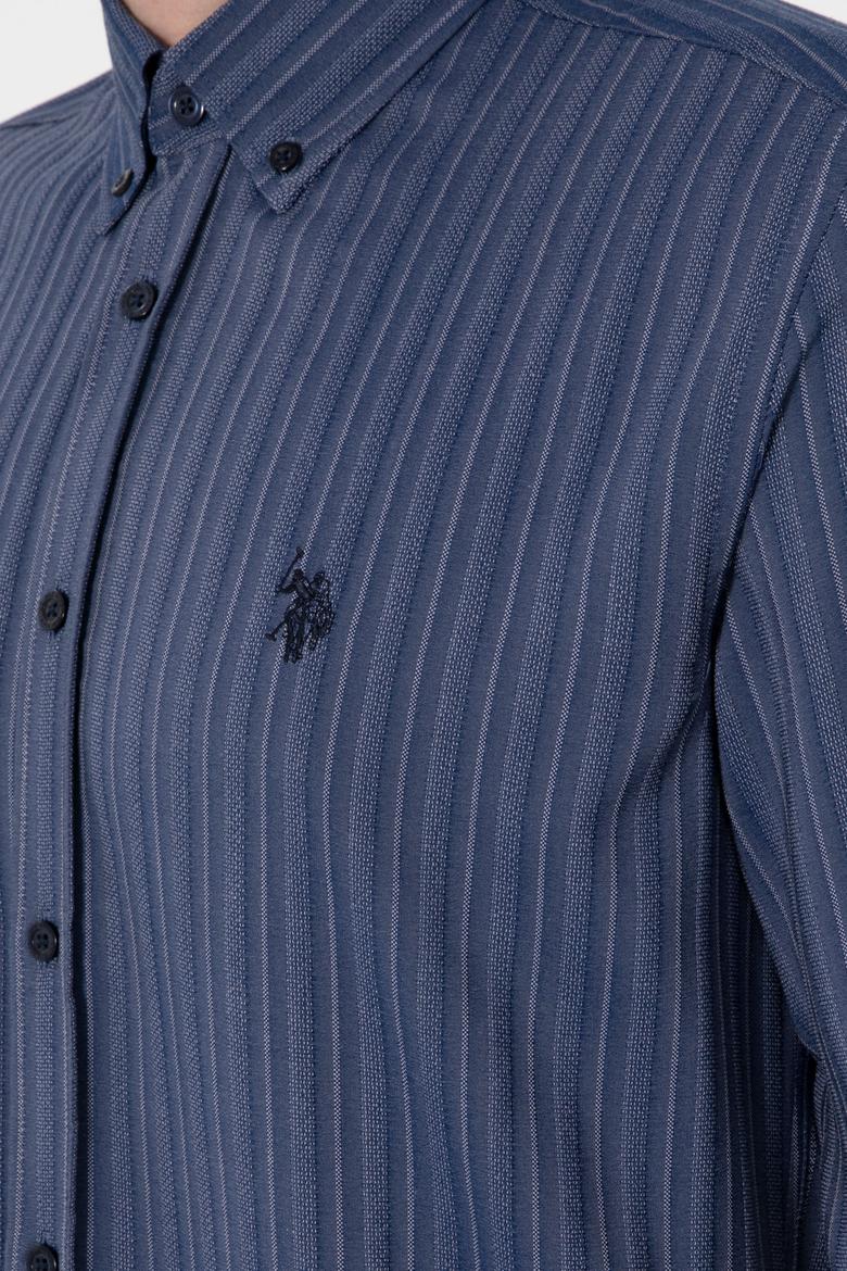 Erkek Lacivert Uzun Kollu Gömlek - 50299614008