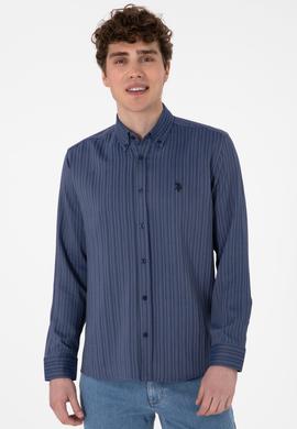 Erkek Lacivert Uzun Kollu Gömlek - 50299614008