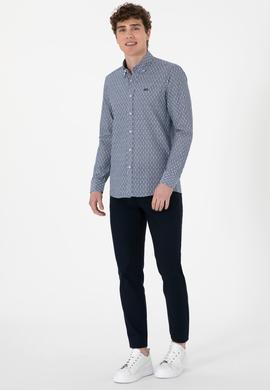 Erkek Açık Lacivert Uzun Kollu Gömlek - 50300454007