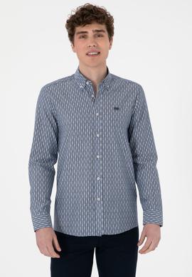 Erkek Açık Lacivert Uzun Kollu Gömlek - 50300454007