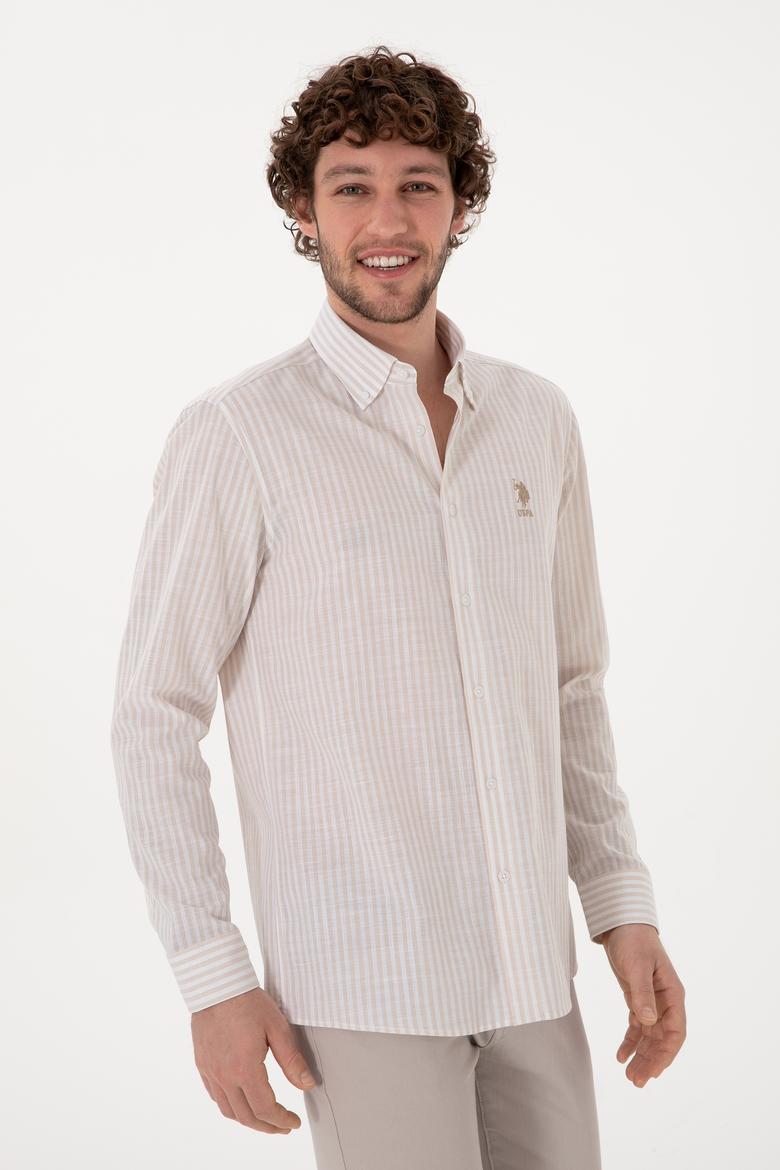Erkek Çizgili Taş Gömlek - 50306310017
