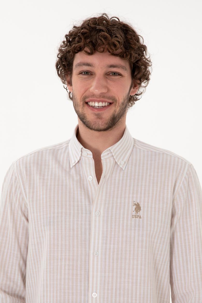 Erkek Çizgili Taş Gömlek - 50306310017