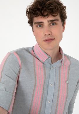 Erkek Vişne Uzun Kollu Gömlek - 50299576017
