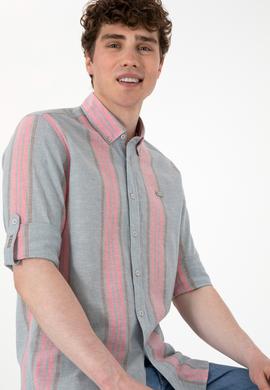 Erkek Vişne Uzun Kollu Gömlek - 50299576017