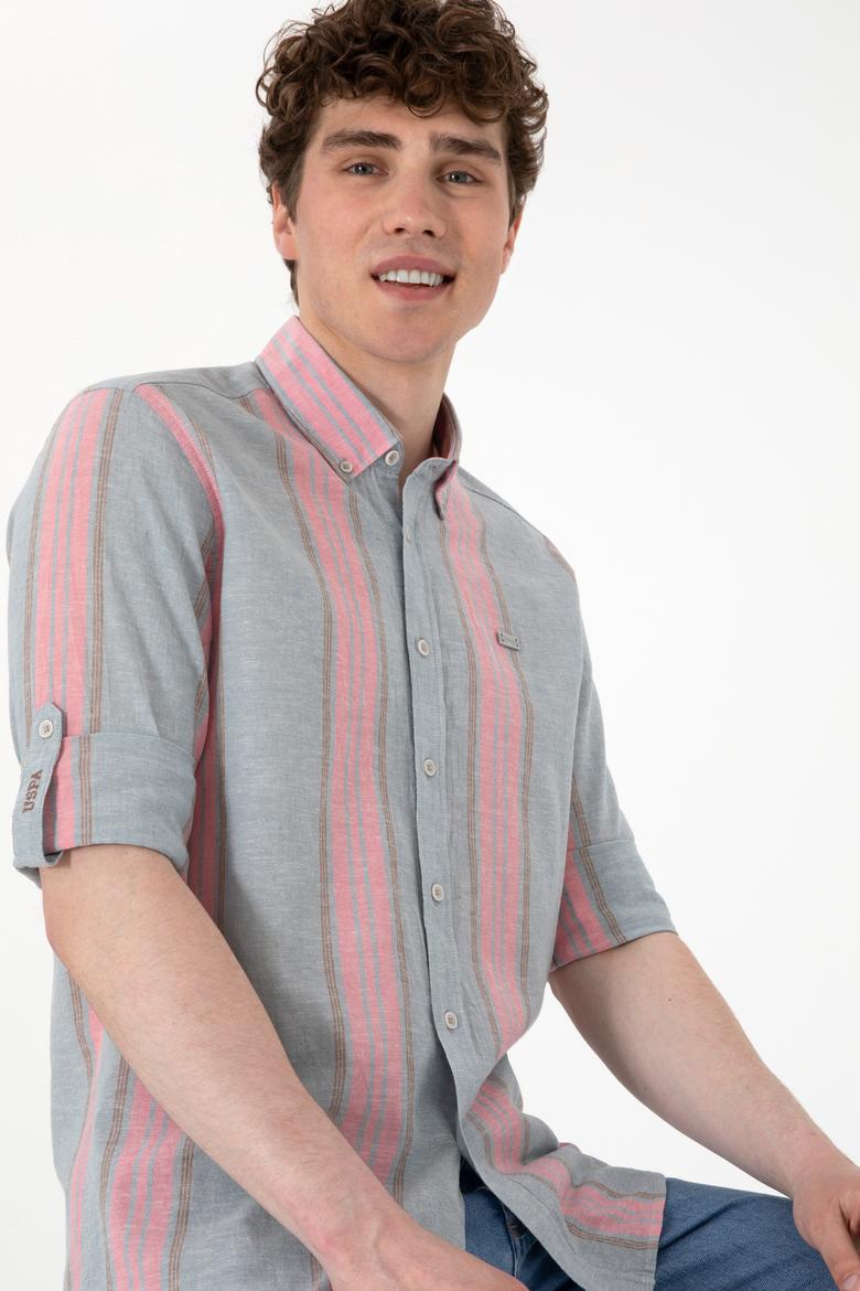 Erkek Vişne Uzun Kollu Gömlek - 50299576017