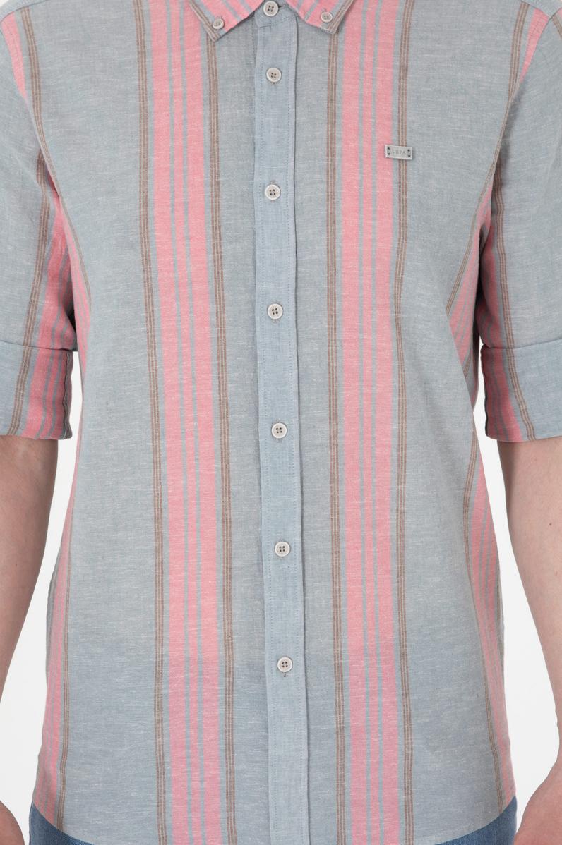 Erkek Vişne Uzun Kollu Gömlek