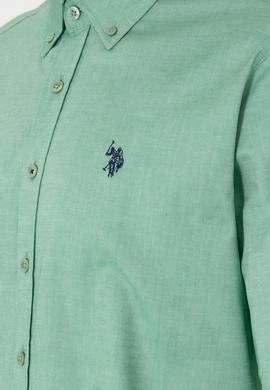 Erkek Yeşil Uzun Kollu Basic Gömlek - 50298002053