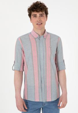 Erkek Vişne Uzun Kollu Gömlek - 50299576017