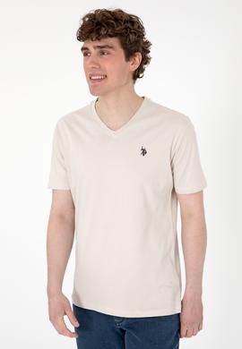 Erkek Regular Fit V Yaka Taş Basic Tişört - 50298043081