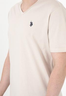 Erkek Regular Fit V Yaka Taş Basic Tişört - 50298043081