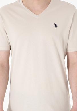 Erkek Regular Fit V Yaka Taş Basic Tişört - 50298043081