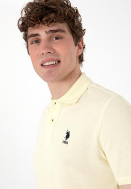 Erkek Regular Fit Polo Yaka Limon Basic Tişört - 50298031321