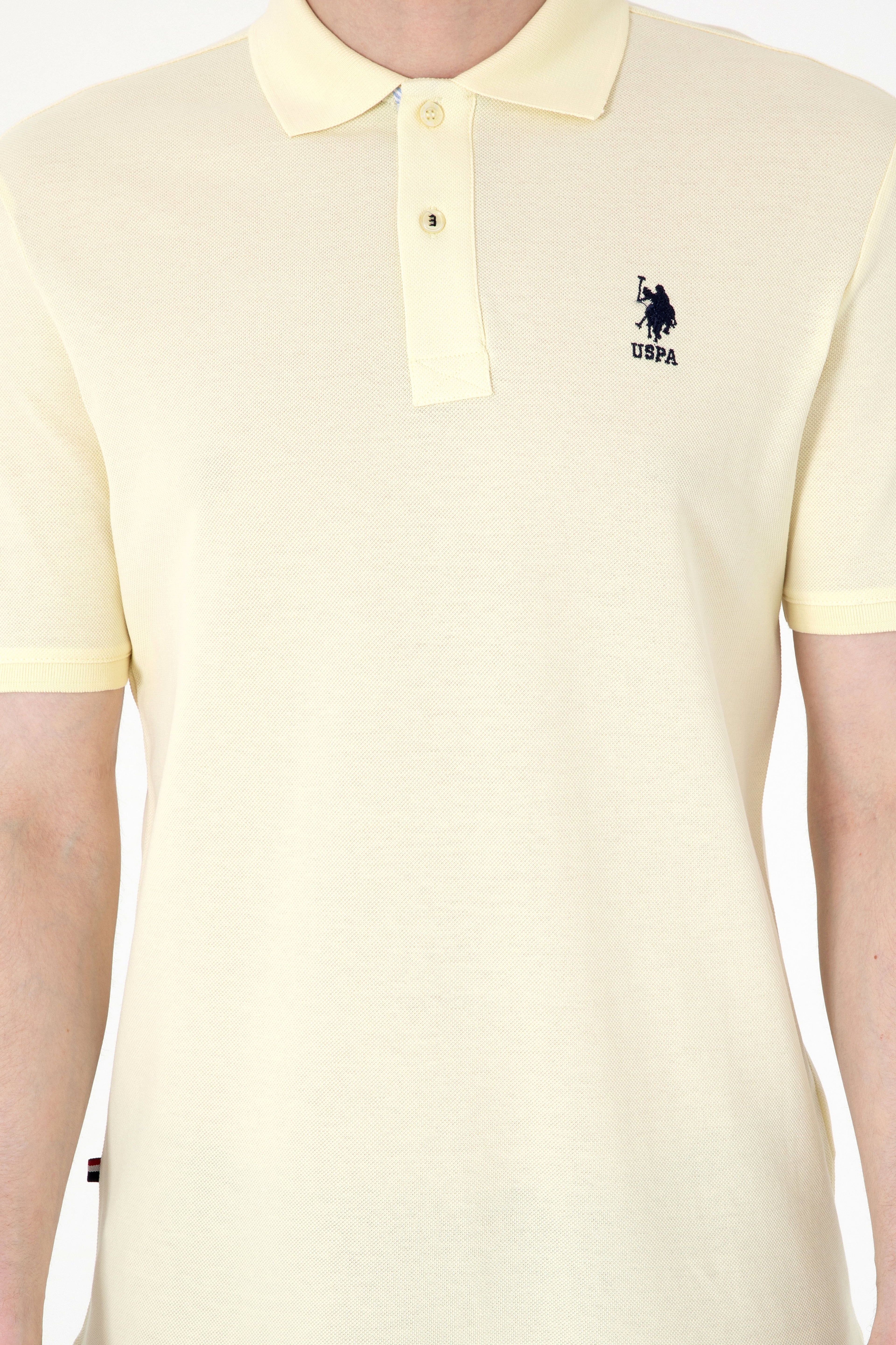 Erkek Regular Fit Polo Yaka Limon Basic Tişört - Image 6