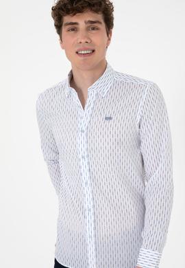 Erkek Mavi Uzun Kollu Gömlek - 50300454018