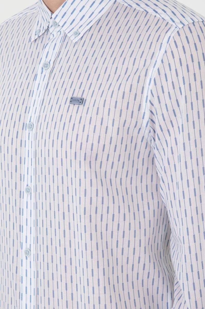 Erkek Mavi Uzun Kollu Gömlek