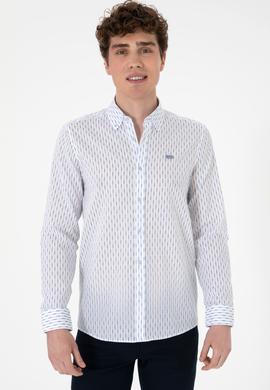 Erkek Mavi Uzun Kollu Gömlek - 50300454018