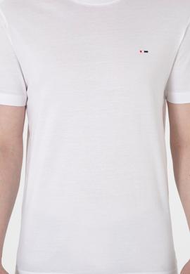 Erkek Regular Fit Bisiklet Yaka Beyaz Basic Tişört - 50297999001