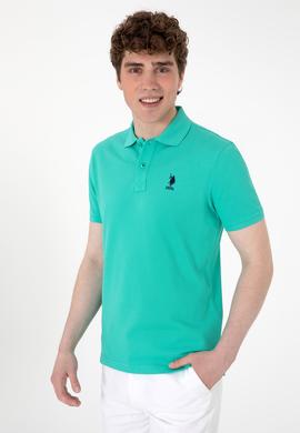 Erkek Slim Fit Polo Yaka Mint Basic Tişört - 50307699039