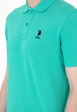 Erkek Slim Fit Polo Yaka Mint Basic Tişört - 50307699039