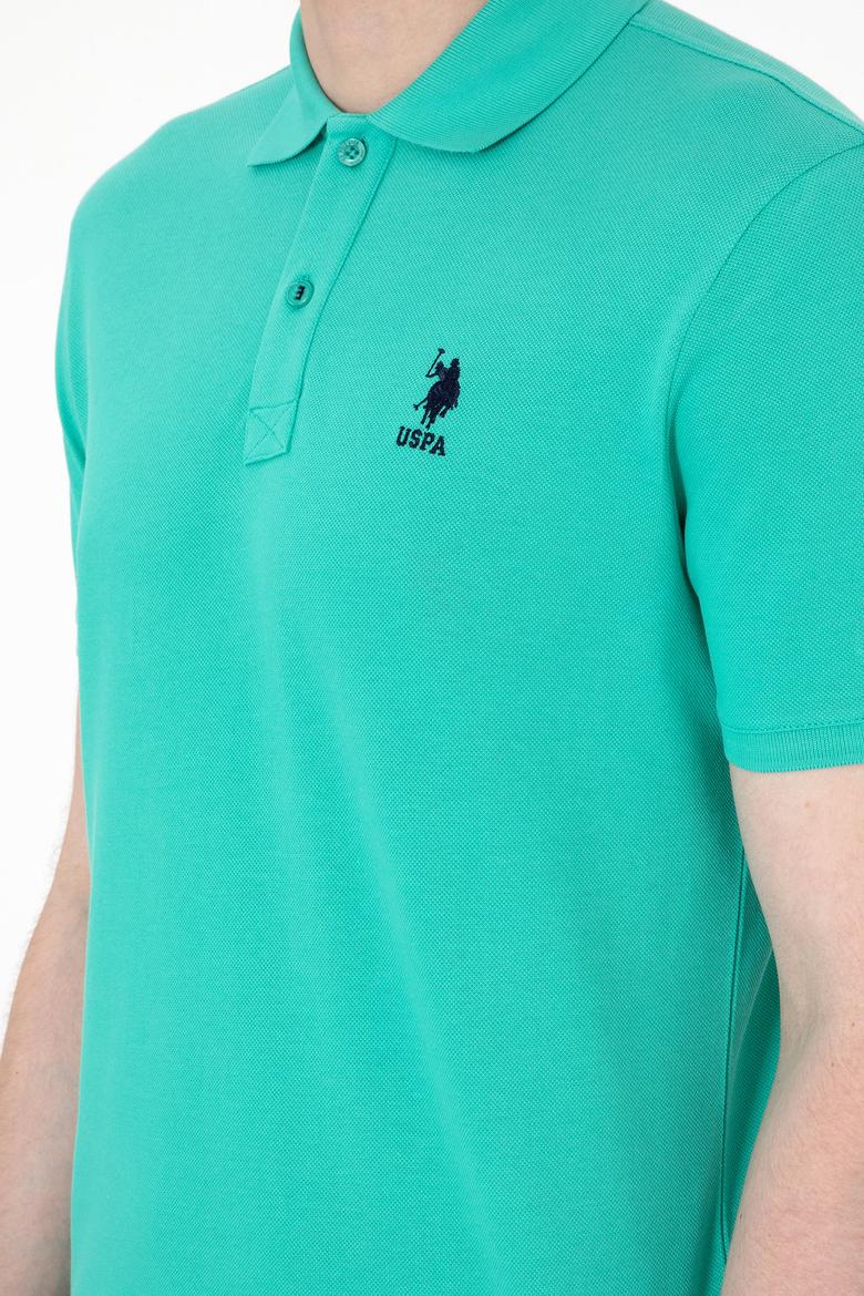 Erkek Slim Fit Polo Yaka Mint Basic Tişört - 50307699039