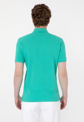 Erkek Slim Fit Polo Yaka Mint Basic Tişört - 50307699039