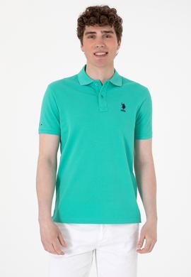 Erkek Slim Fit Polo Yaka Mint Basic Tişört - 50307699039