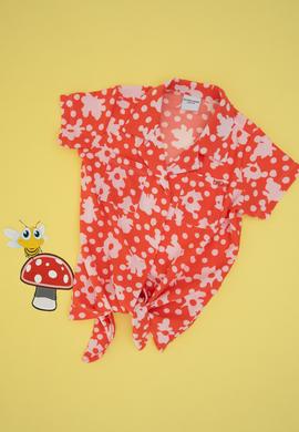 Kız Çocuk Nar Çiçeği Örme Gömlek - 50283391001