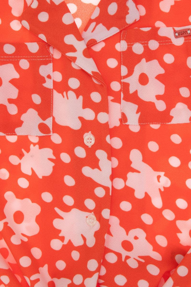 Kız Çocuk Nar Çiçeği Örme Gömlek