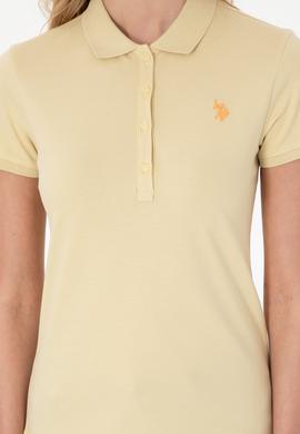 Kadın Açık Haki Basic Polo Yaka Tişört - 50300830081