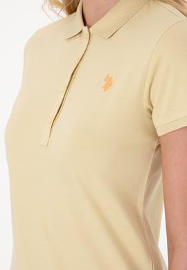 Kadın Açık Haki Basic Polo Yaka Tişört - 50300830081