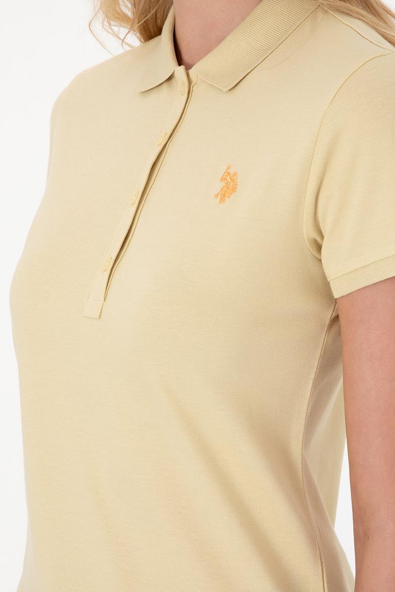 Kadın Açık Haki Basic Polo Yaka Tişört - 50300830081