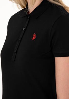 Kadın Siyah Basic Polo Yaka Tişört - 50300830056