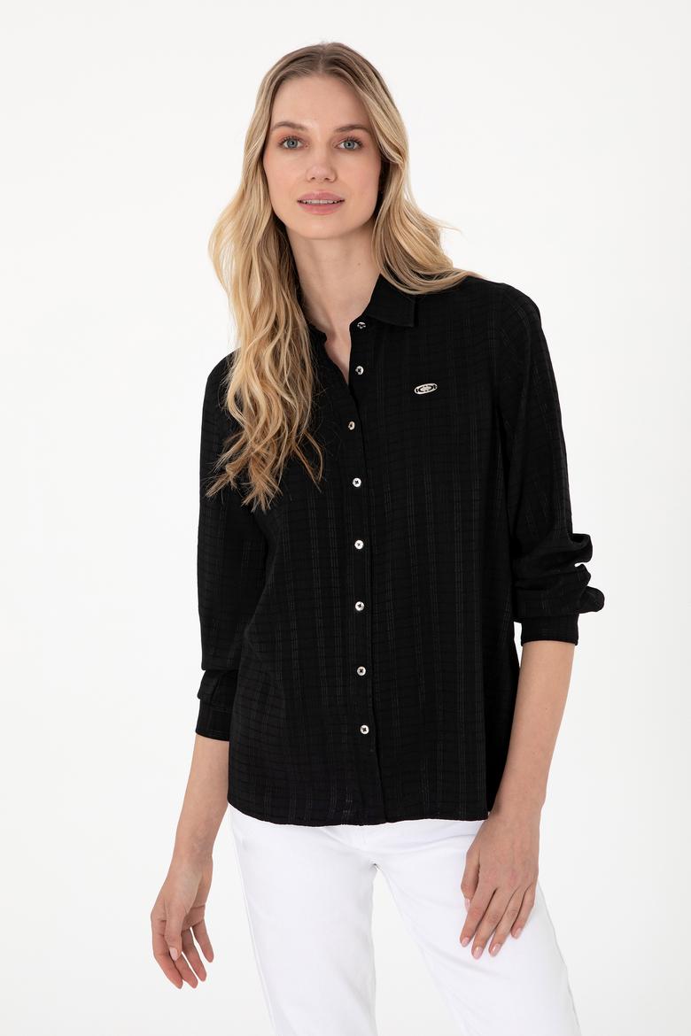 Kadın Siyah Uzun Kollu Gömlek