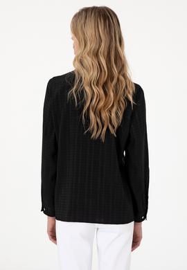 Kadın Siyah Uzun Kollu Gömlek - 50299631012