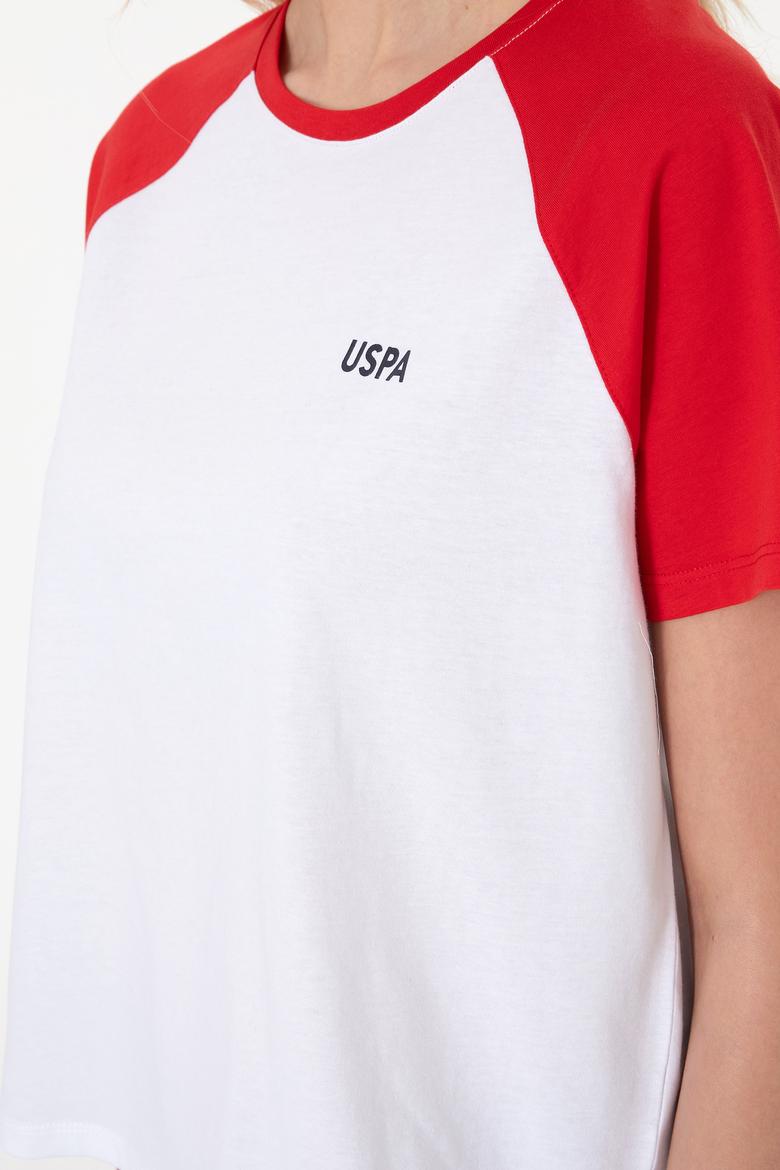 Kadın Kırmızı Bisiklet Yaka Tişört - 50305771004