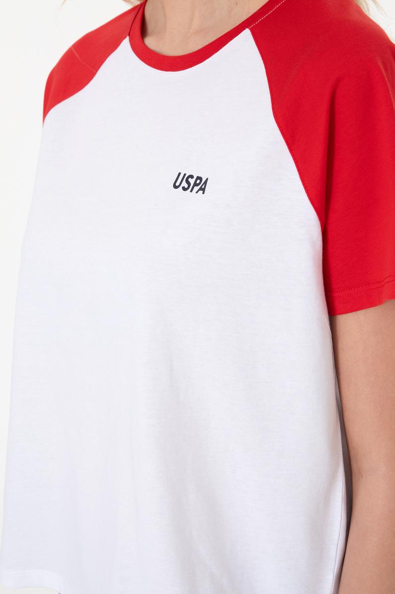 Kadın Kırmızı Bisiklet Yaka Tişört