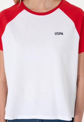 Kadın Kırmızı Bisiklet Yaka Tişört - 50305771004