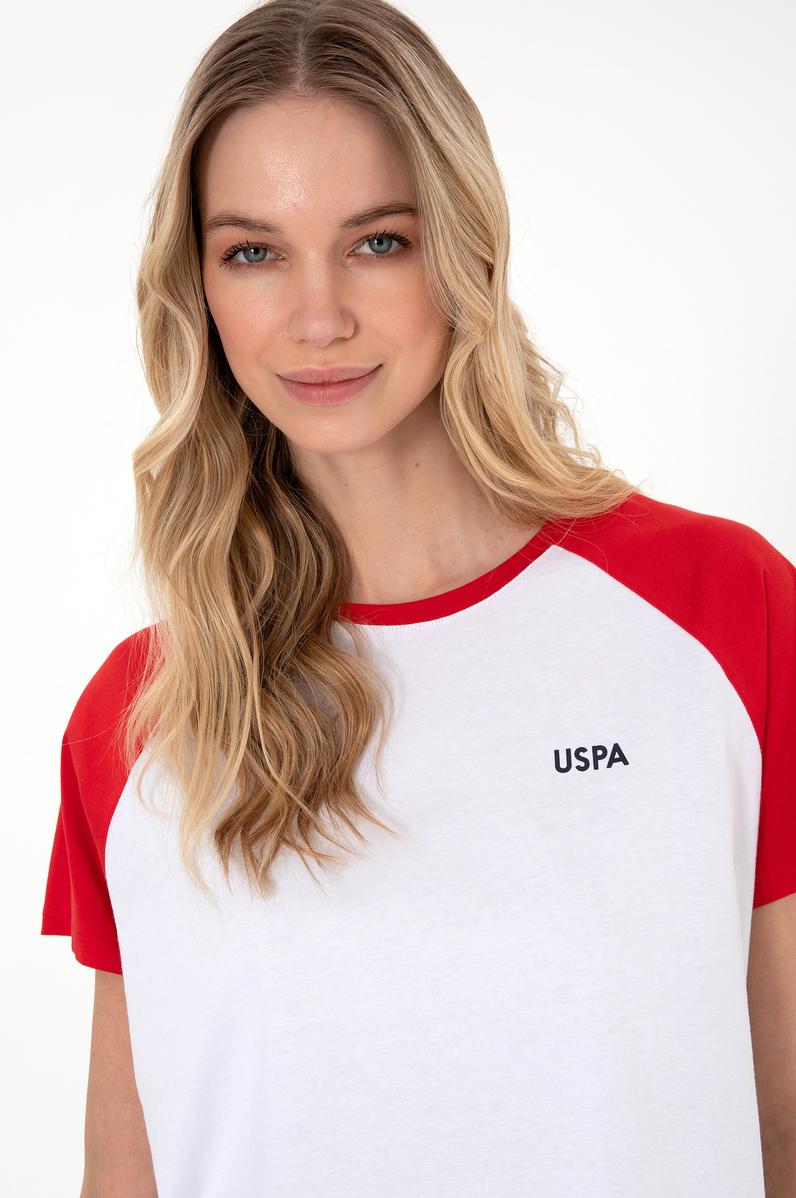 Kadın Kırmızı Bisiklet Yaka Tişört