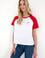 Kadın Kırmızı Bisiklet Yaka Tişört