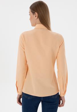 Kadın Turuncu Uzun Kollu Basic Gömlek - 50307726109