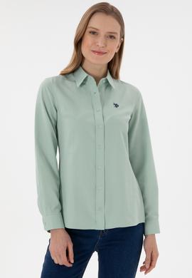 Kadın Su Yeşili Uzun Kollu Basic Gömlek - 50307726101