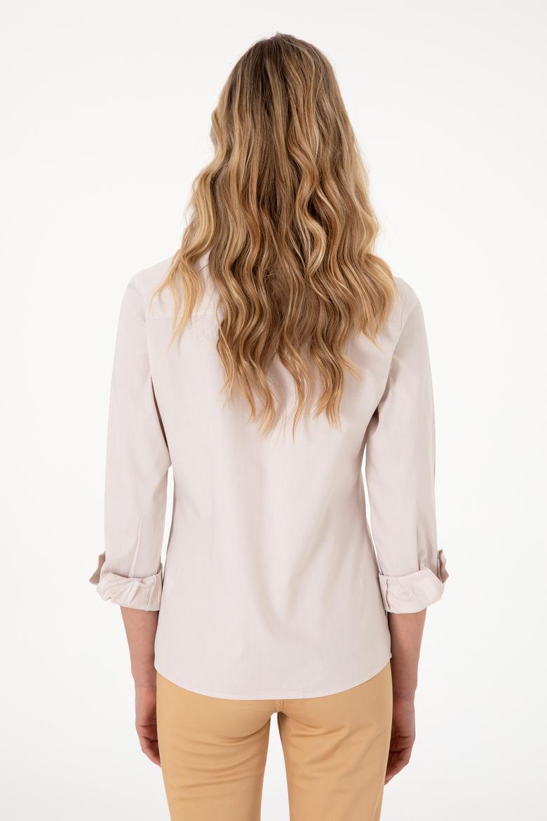 Kadın Taş Uzun Kollu Basic Gömlek - 50295710083