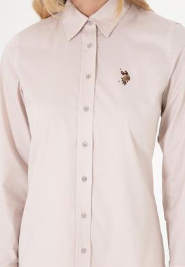 Kadın Taş Uzun Kollu Basic Gömlek - 50295710083