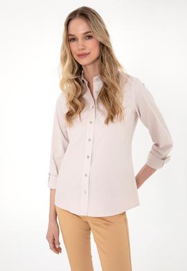 Kadın Taş Uzun Kollu Basic Gömlek - 50295710083