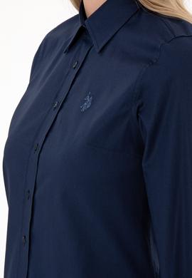 Kadın Lacivert Uzun Kollu Basic Gömlek - 50295639022