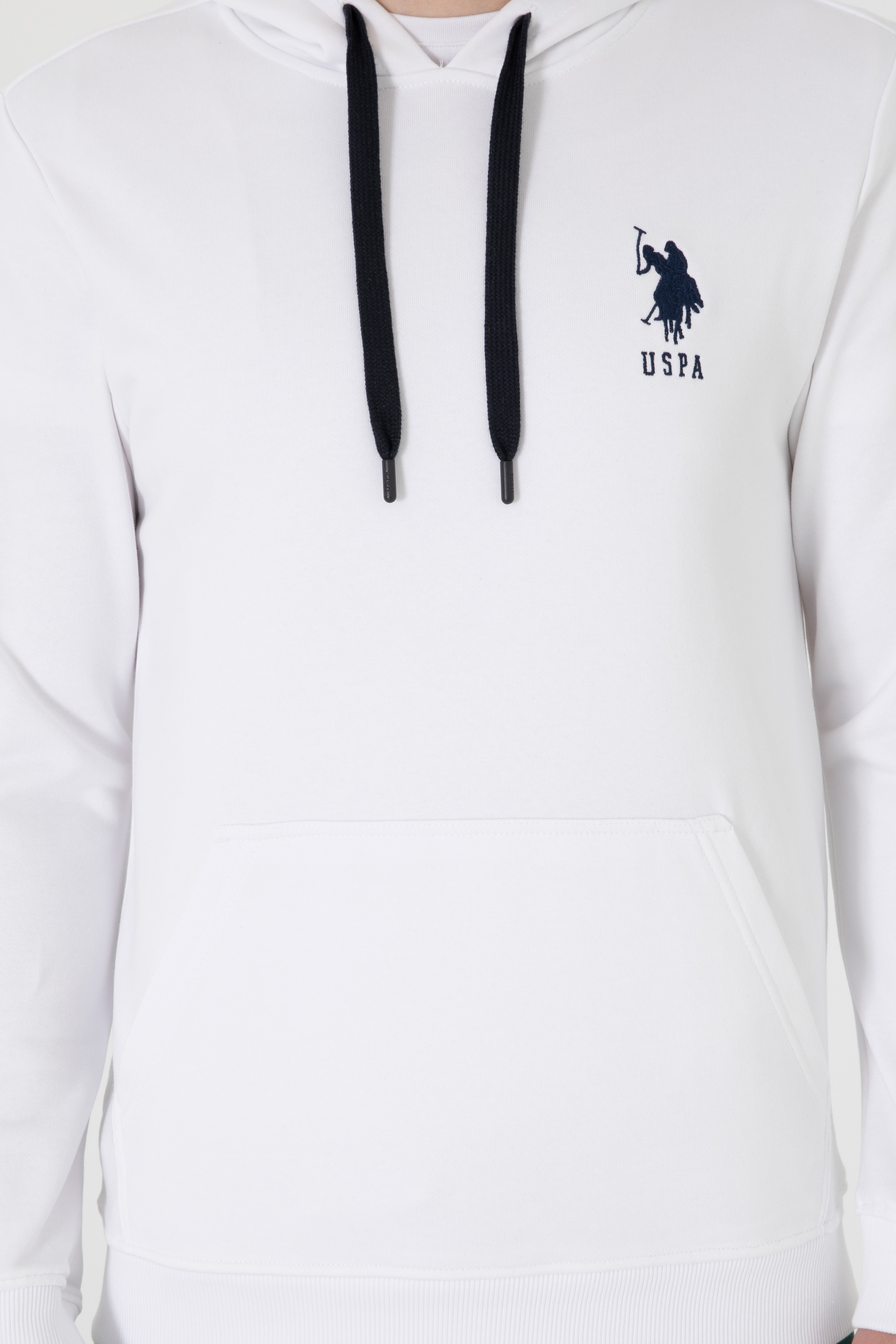 Erkek Beyaz Basic Sweatshirt - Image 7
