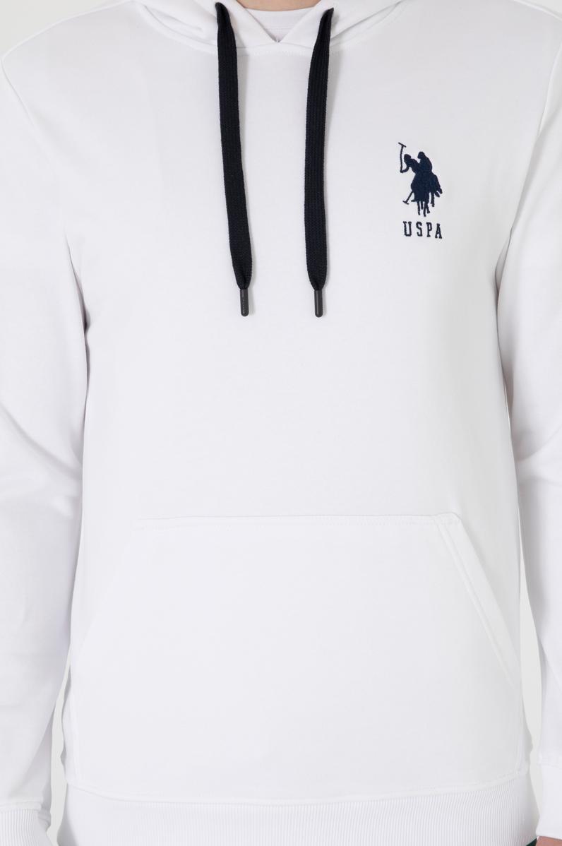 Erkek Beyaz Basic Sweatshirt