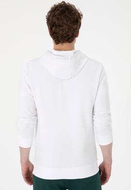 Erkek Beyaz Basic Sweatshirt - 50289059129