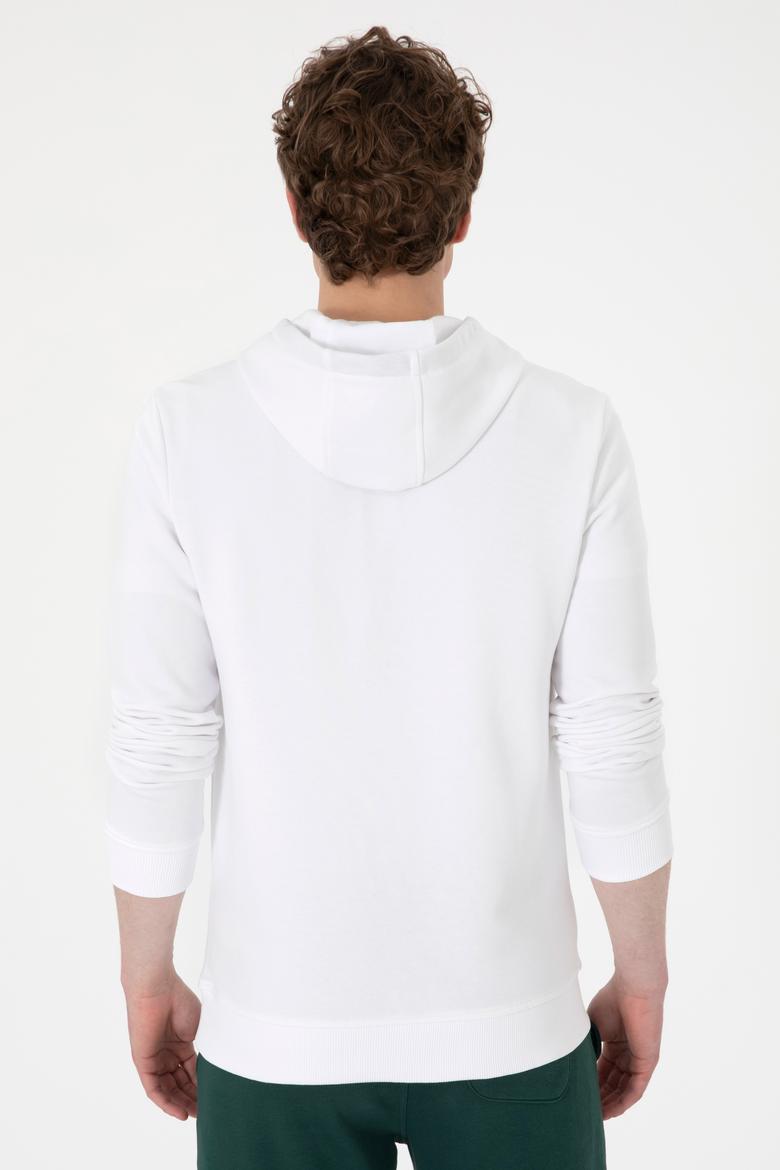 Erkek Beyaz Basic Sweatshirt - 50289059129