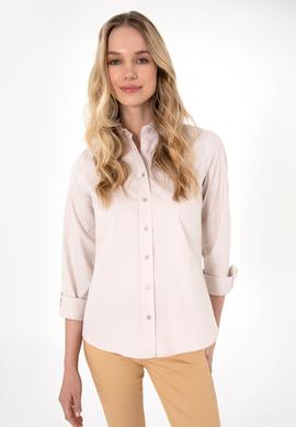 Kadın Taş Uzun Kollu Basic Gömlek - 50295710083